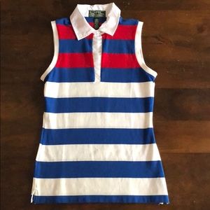 WORN ONCE Ralph Lauren stripe golf polo